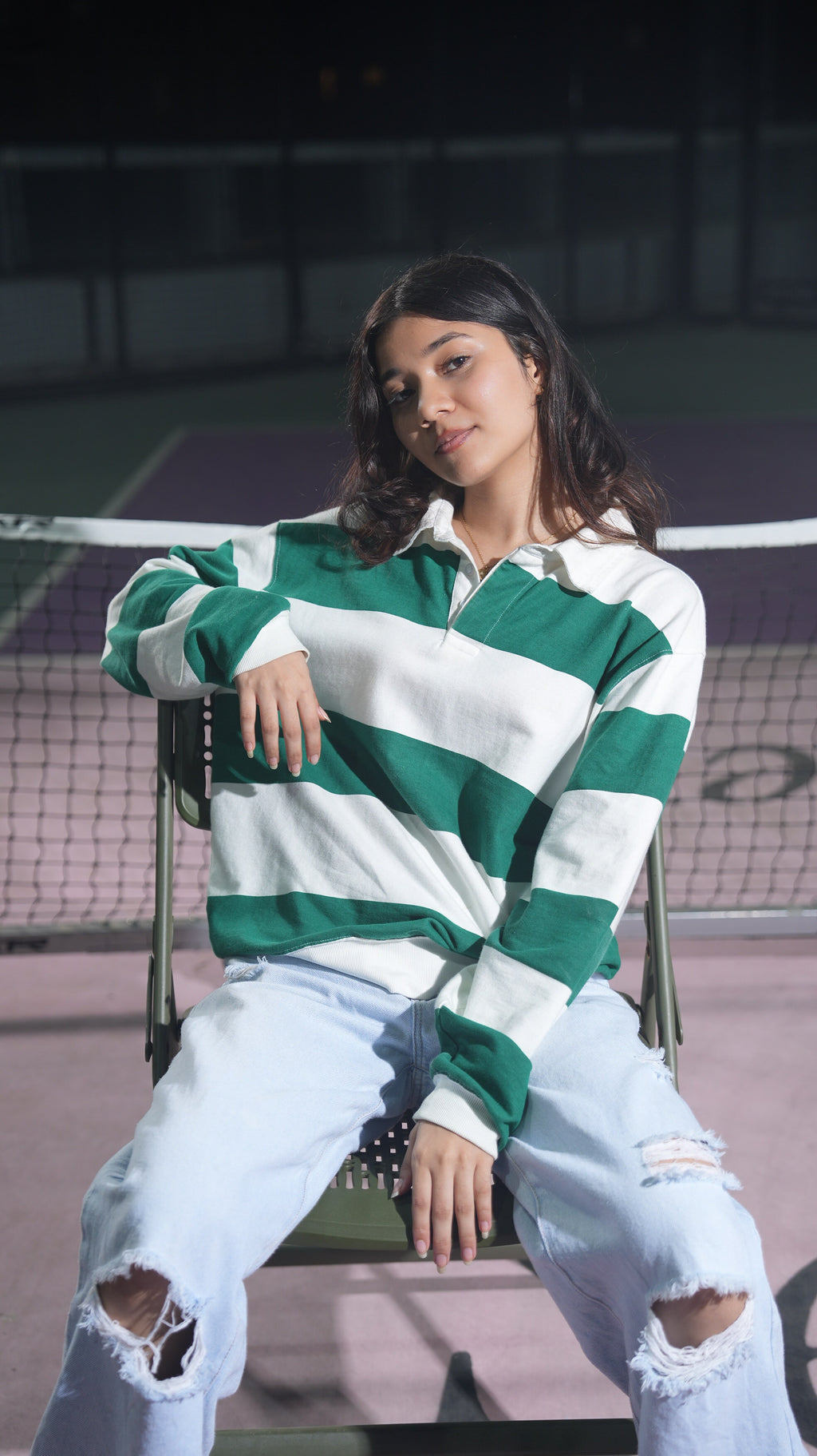 Classic Stripe Polo Sweatshirts